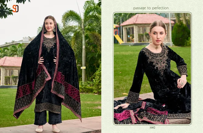 Senorita By Shraddha Designer Velvet Winter Wear Salwar Suits Orders In India